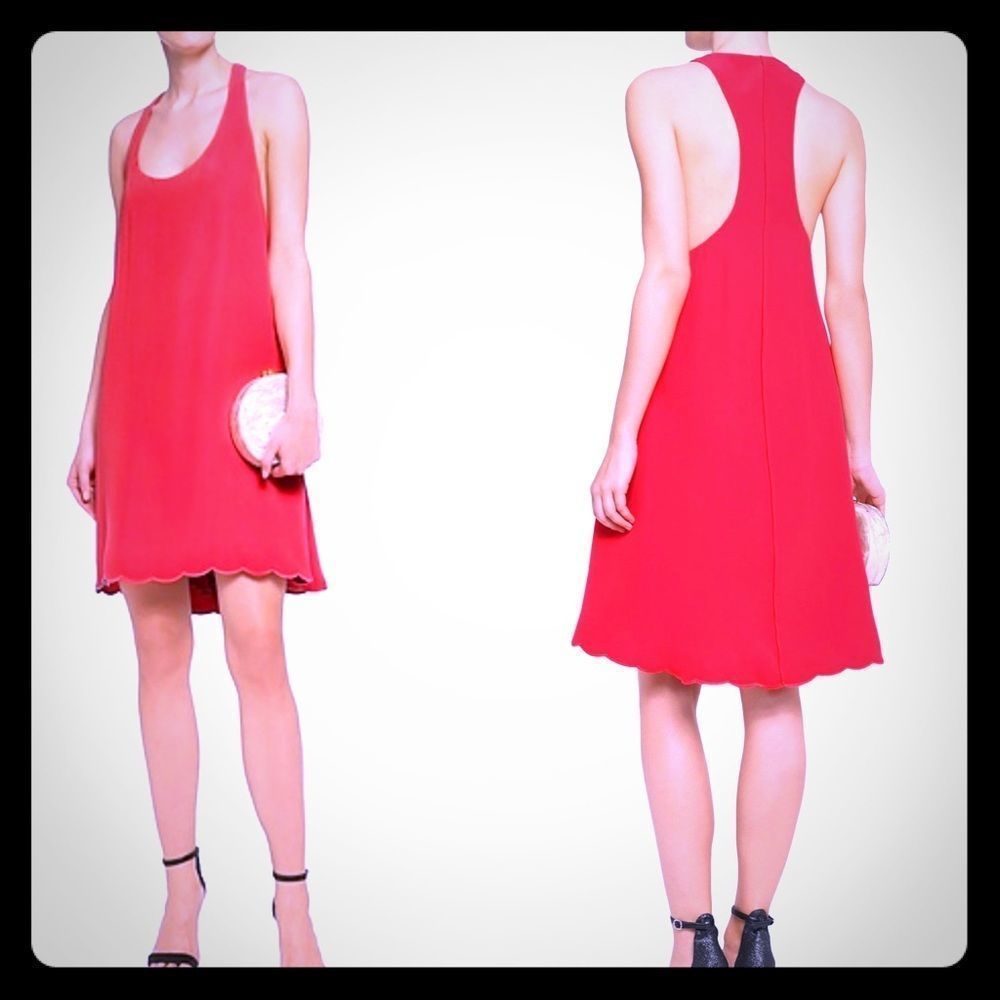 Adam Lippes Scarlet Sleeveless Mini Dress